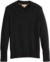 Burberry cashmere cable knit yoke sweater
