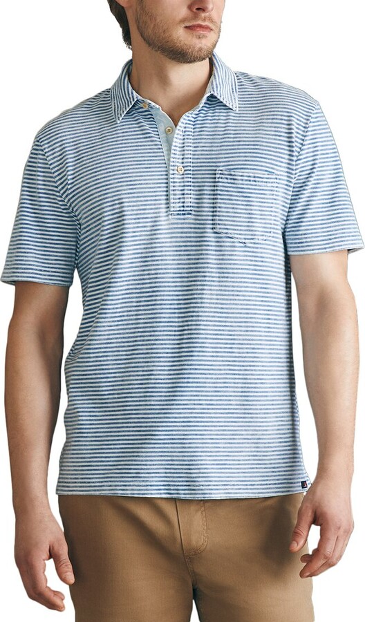 Faherty Sunwashed Indigo Polo