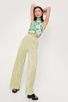 Thumbnail for your product : Nasty Gal Womens Plisse High Waisted Wide Leg Side Pocket Pants