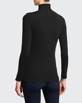 Majestic Filatures Fitted Long-Sleeve Turtleneck Top