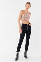 Thumbnail for your product : Motel Ahena Sparkly Animal Print Tie-Back Top