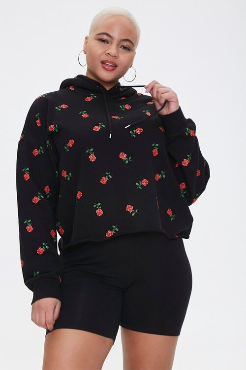 forever 21 rose hoodie