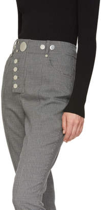Alexander Wang Grey Houndstooth Multi-Snap Trousers