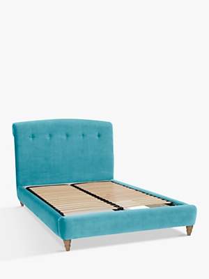loaf Peachy Bed Frame by at John Lewis in Clever Velvet, Double