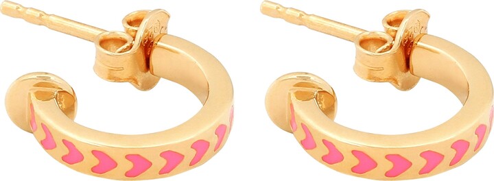 Après Youth Gold / Pink Spark Enamel Earrings Pink