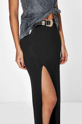 boohoo Soraya Thigh Split Jersey Maxi Skirt