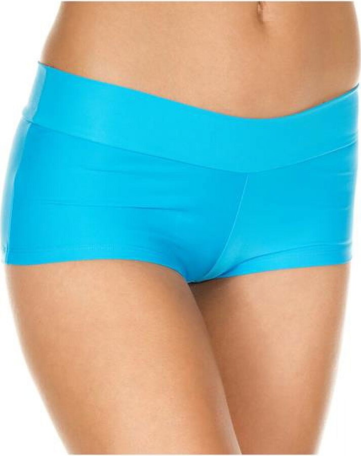 Music Legs Strecth booty shorts 121-TURQUOISE