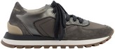 Thumbnail for your product : Brunello Cucinelli Suede, Leather And Fabric Sneakers
