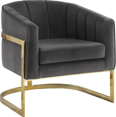Everly Quinn Tufted Barrel Accent Chair