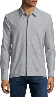 James Perse Heathered Stretch-Jersey Shirt, Gray