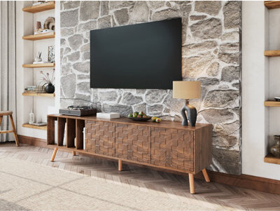 Latitude Run Mid-Century Modern Entertainment Centerpiece, 70 Tv