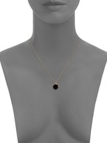 Thumbnail for your product : ginette_ny Ever Onyx & 18K Rose Gold Round Pendant Necklace