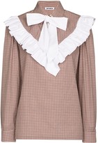 Thumbnail for your product : Batsheva Carol ruffled gingham bowtie blouse
