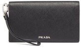 Thumbnail for your product : Prada Saffiano-leather Phone Case - Black