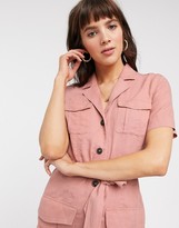 Thumbnail for your product : And other stories & multi-pocket mini utility dress in dusty pink