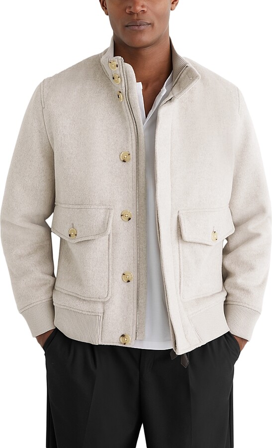Reiss Hadley Bomber Wool Blend Jacket