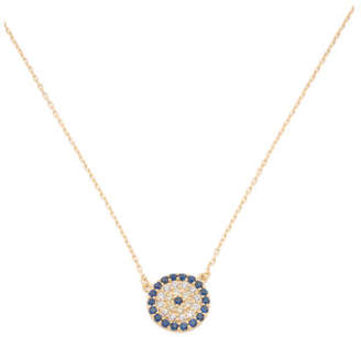 Made In Usa Gold Plate Sterling Silver Evil Eye Necklace
