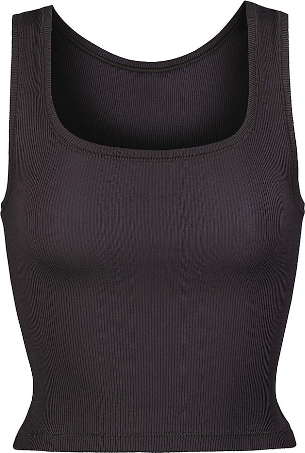 SKIMS Black Cotton Rib Tank Catsuit Jumpsuit - ShopStyle