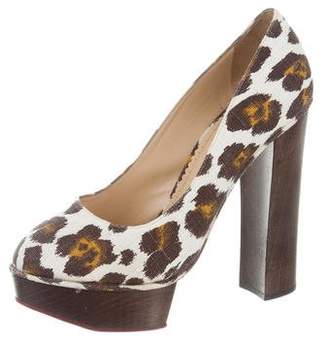 Charlotte Olympia Leopard Print Dolly Pumps
