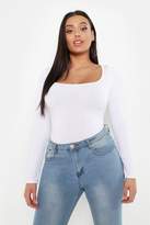 Thumbnail for your product : boohoo Plus Basic Extreme Scoop Jersey Bodysuit