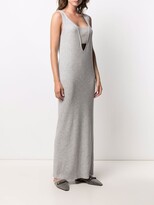 Thumbnail for your product : Brunello Cucinelli Sleeveless Panelled Cashmere Maxi Dress