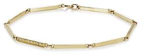 Jennifer Meyer Women's White Diamond & Yellow Gold Bar-Link Bracelet