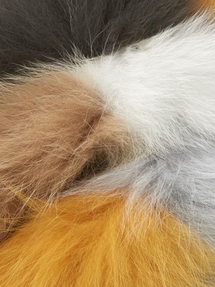 Jocelyn Savage Love Multicolor Fox Fur Cowl Scarf
