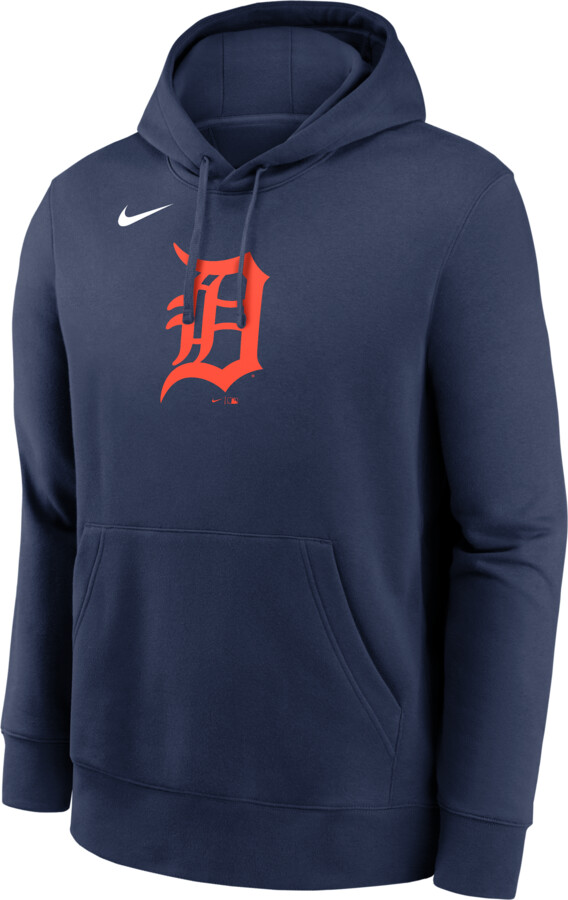 Detroit Tigers Logo Club Nike Men's MLB Pullover Hoodie in Blue | NKDK44BDG-CKX
