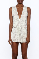 Thumbnail for your product : Olivaceous Snake Print Romper