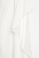 Thumbnail for your product : Jenny Packham Camellia embellished lace-paneled draped cady bridal gown