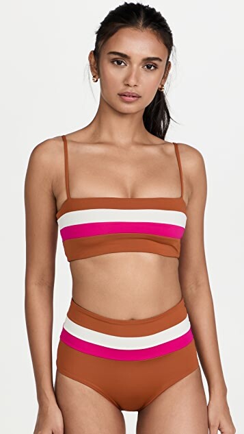 Rebel Stripe Bikini Top