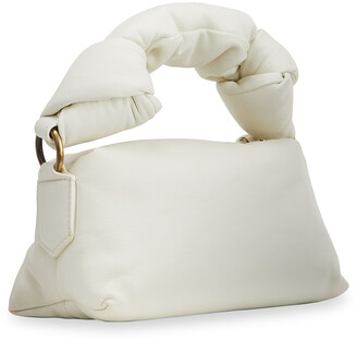 Dries Van Noten Padded Knot Leather/Nylon Top-Handle Bag