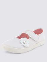 Thumbnail for your product : Marks and Spencer Kids' Canvas Floral Applique Plimsolls (7 Small - 4 Large)
