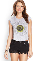 Thumbnail for your product : Forever 21 Heathered Sunflower Tee