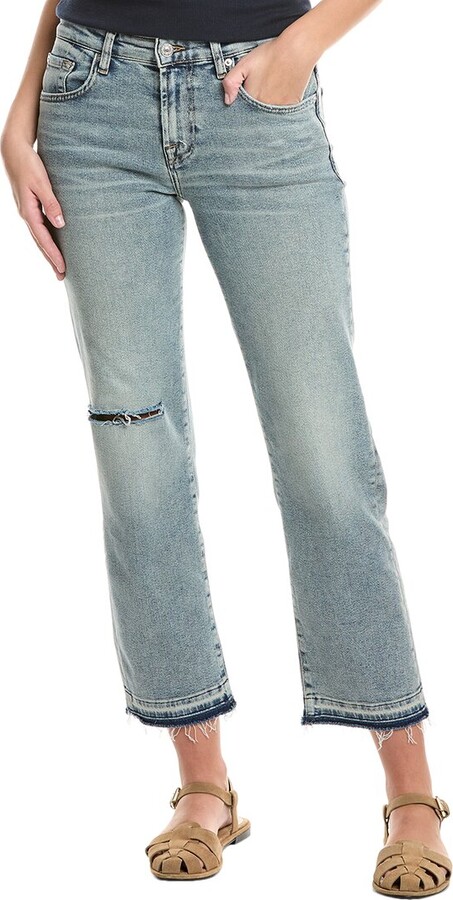 7 For All Mankind Calie Shore Break Straight Ankle Jean