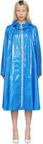 Calvin Klein 205W39NYC Blue Drawstring Tent Coat
