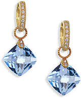 Thumbnail for your product : Jude Frances Classic Sky Blue Topaz, Diamond & 18K Yellow Gold Cushion Earring Charms