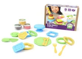 Green Toys 20-Piece Plastic Cake Maker Dough Set