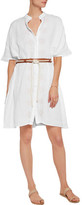 Thumbnail for your product : Iris and Ink Belted Embroidered Linen Mini Dress