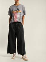Thumbnail for your product : Couture Noki - Customised Street Cotton T Shirt - Womens - Grey Multi