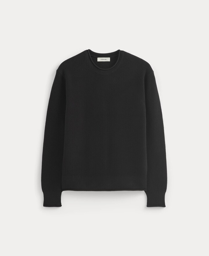 Everlane Waffle Rollneck Crew in Everyday Cotton