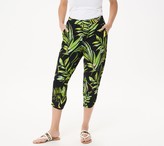 Thumbnail for your product : Susan Graver Regular Liquid Knit Crop Pants with Ruching Detail