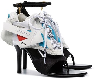 Off-White white Runner 100 hybrid leather sneaker-sandals - ShopStyle