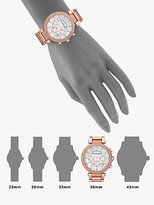 Thumbnail for your product : Michael Kors Parker Rose Goldtone Stainless Steel, Mother-of-Pearl & Crystal Chronograph Bracelet Watch