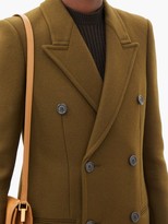 Thumbnail for your product : Saint Laurent Double-breasted Wool-blend Coat - Khaki