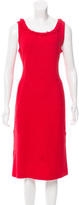 Thumbnail for your product : St. John Tweed Frayed-Trim Dress