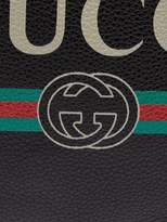 Thumbnail for your product : Gucci Logo Print Small Leather Pouch - Mens - Black