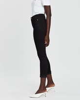 Thumbnail for your product : Elvie & Leo Women's Black Crop - The 7-8 Skinny Super Stretch Denim Jeans