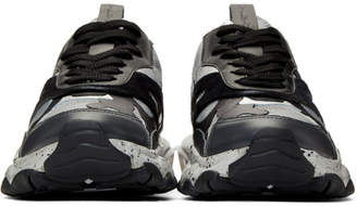 Valentino Black and Grey Garavani Bounce Sneakers