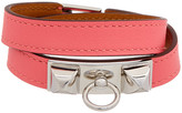 Thumbnail for your product : Hermes Palladium & Pink Enamel Rivale Double Tour Bracelet